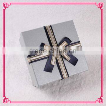 Silver Color Square White Cardboard Gift Box With Lids