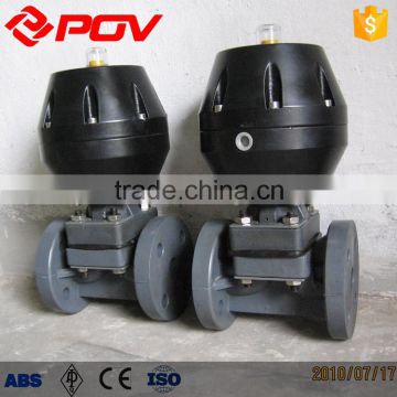 PVC body flange JIS10K pneumatic throttle valve with solenoid valve with positioner 4-20MA