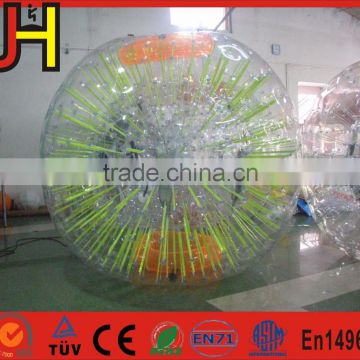 2.8 meter fluorescent zorb ball, inflatable shining zorb ball