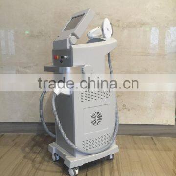 AC220V/110V 2017 Professional CE Pproval Two Hadles With Big Spot Size Diode Laser 808nm 810nm /OPT IPL E-light 2 In 1 Beauty Machine 0-150J/cm2 photo-4