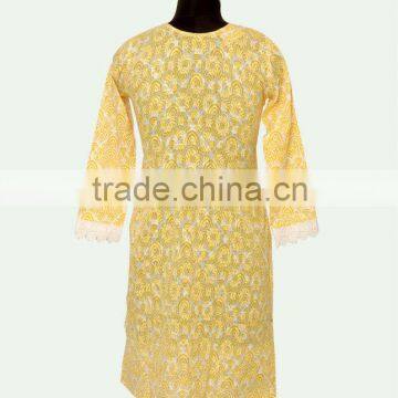 Long Cotton Embroidery Kurti photo-3