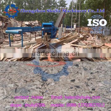 wood sawdust crushing machine waste wood pallet crusher with nails removed 0086-13703827012