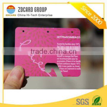 Plastic Silk Screen PVC Irregular Card