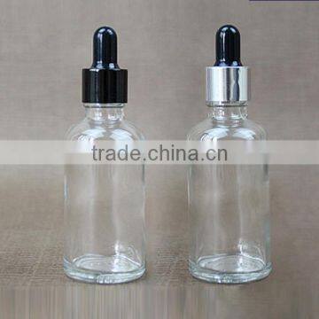 50ml eliquid clear glass dropper bottle with child proof cap