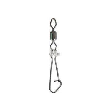 Stainless Fishing Diamond eye rolling swivel with hooked snap