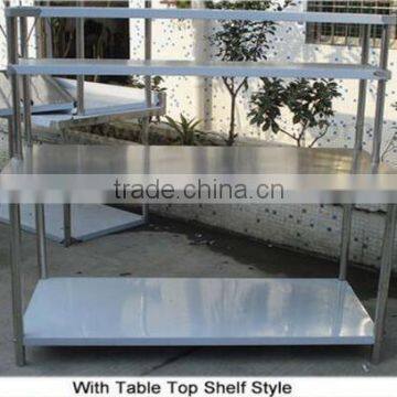 Restaurant Kitchen Heavy Duty Stainless Steel Work Table With Wheel And Under Shelf photo-4