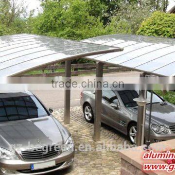 Wrought Iron Metal Gazebo Outdoor Waterproof Car Packing Cover Garage Carport Canopy With Polycarbonate Roofing Sheet photo-5