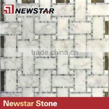 Carrara White Marble Honed 2 Inch Hexagon Mosaic Tile marble mosaic pieces