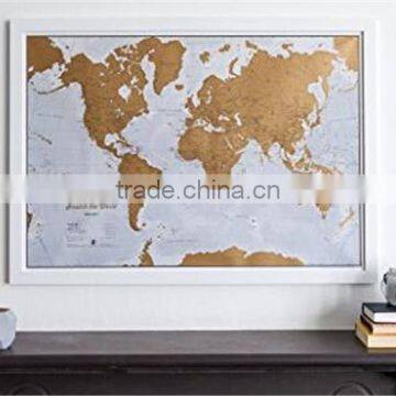 Set of World and US Travel Tracker Maps Scratch Off Places You Visit Paper Scratch off World Map for Travel photo-4