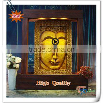 Own Factory Handmake Resin Indoor Golden Big Buddha Water Fountain
