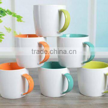 10oz sublimation ceramic mug with handle and spoon