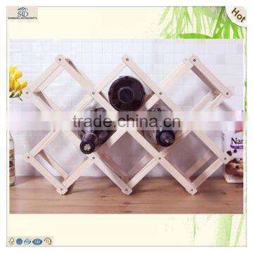 Handmade Antique Color Wood Bottle Wine Stand photo-2