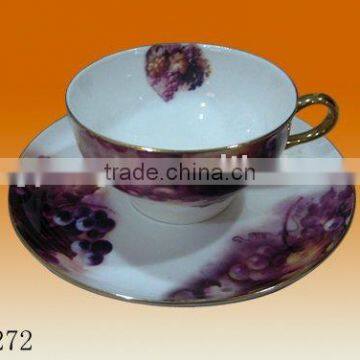 Factory Direct Manufacturer Wholesale Bulk Custom Logo Image Decal Household Porcelain Ceramic Tea Cup and Saucer photo-6