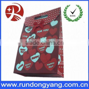 cute colorful design customized gift paper bag for christmas