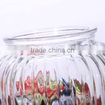 Set 3 Clear Large Antique Glass Storage Jars With Airtight Glass Lid