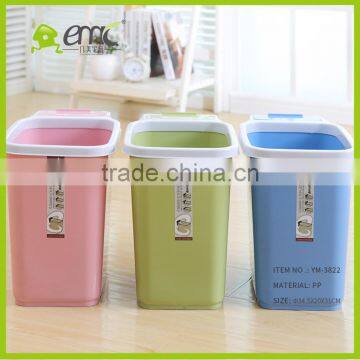 High Quality Home Garbage Can Trash Plastic Cans Plastic Trash Bins Indoor Waste Basket