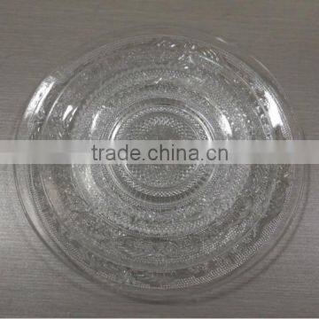 beautiful clear round shape glass plate