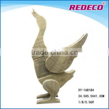 New products wooden animal duck statues