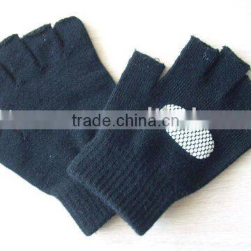 half finger knit glove