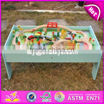 Top fashion funny activity toys wooden kids toy train W04C071-S