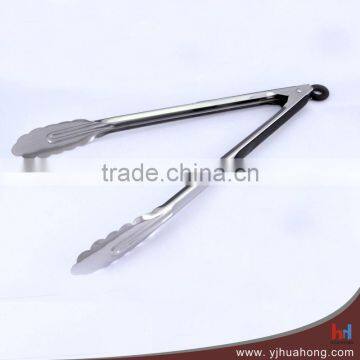 12" Skidproof Handle Durable Stainless Steel Food Tongs HFT-SS04C photo-2