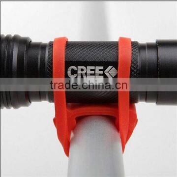 2016 New Arrival Torch Phone Flashlight Bands Elastic Silicon Strap Bandage Mountain Road Bicycle Light Mount Holder photo-2