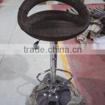 Hand-made Wicker Plastic Metal Bar Stool High Chair photo-5