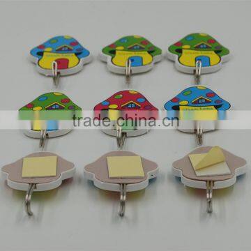 9pcs Kids Cartoon Colorful Children Room Self Adhesive Hanging Plastic Hooks