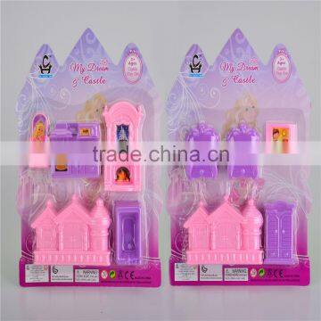 2016 new fashion kids furniture toy plastic castle play set