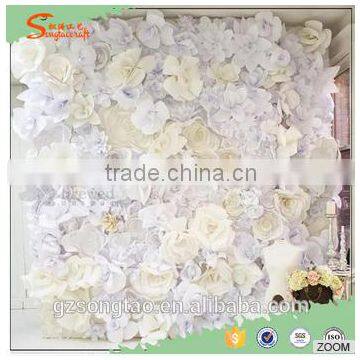 2016factory Price New Wedding Decoration Backdrop Pink Color Artificial Flower Wall photo-2