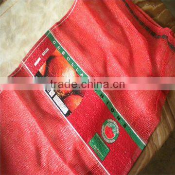 PP Leno Mesh Bag for Packing Onion With Lable