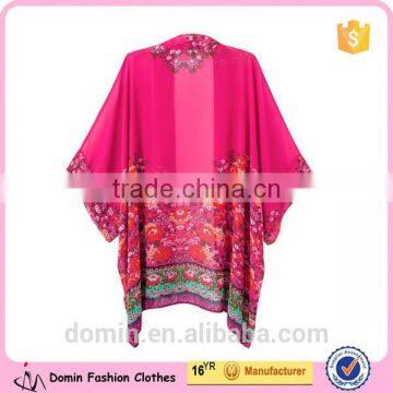 Women Floral Printed Cardigan Kimono photo-2