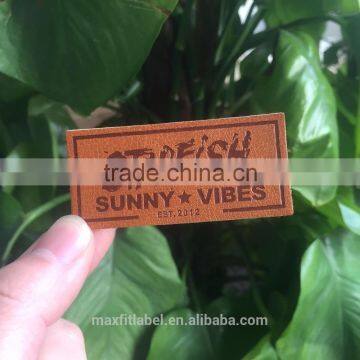 Cusrtom jeans PU leather labels leather badges with high quality