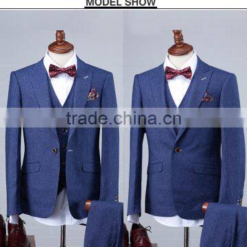 2016 latest design blue suit pant coat pant coat design men wedding suits pictures