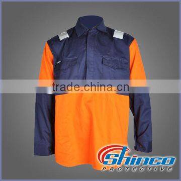 UPF 50+ anti-uv cotton drill work shirt