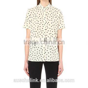 2016 new design ladies woven cheap shirt made in china