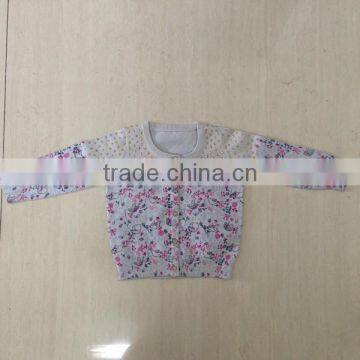Girl's Cotton Printing Cardigan Sweater With Hotfix Rhinestone photo-3