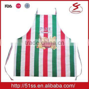 Striated Italy cooking apron with pockets