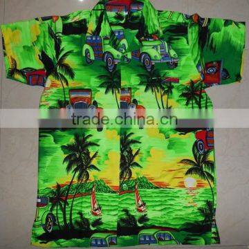 Palm tree with cars hawaiian shirts