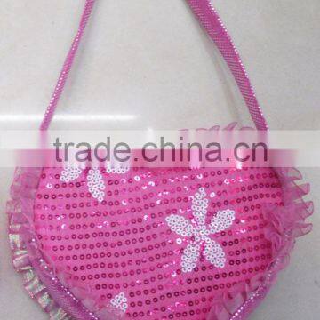 Fashion Lace Quilt Hearted BOW Flower Little Girl Bag photo-2