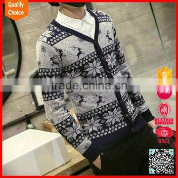 Hot selling ugly fashion snowflake man christmas sweater