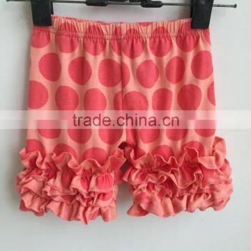 new style wholesale baby dots icing shorts little girls summer clothes girls icing ruffle shorts