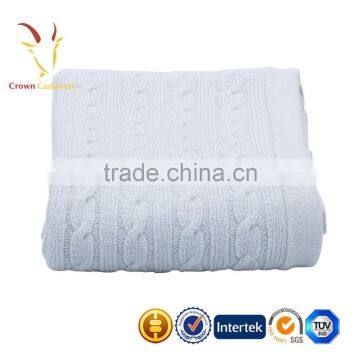 Colorful Cable Luxe Knitted Cashmere Baby Blanket photo-3