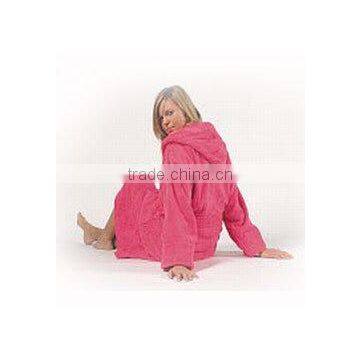Terry cotton plain sleeping wear for ladies