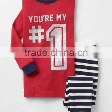 Boys number one printed pajama set