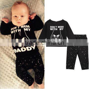 Newborn Baby Boy Sweater Designs Long Sleeve Cotton Printed Tops T-shirt+Long Pants