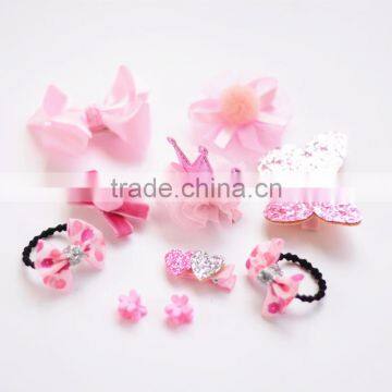 S17161A Lovely Hair Accessories Bow Fashion Baby Pins Hair Decoration Set photo-5