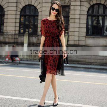 Z&M Women's 2017 New Fashion Dress Women Silk Dress Dress Dress photo-5