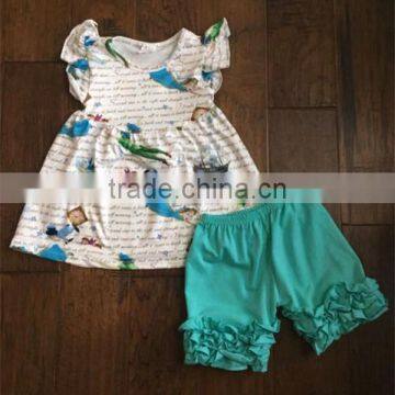 New Cartoon Design Rompers Newborn Baby Cotton Ruffle Romper Girls Summer Style Clothing Flutter Romper photo-2