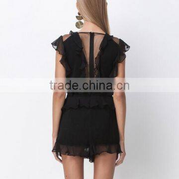 Runwaylover 5192 Europea Hot Sale Sexy Ladies See-through Sexy Playsuit photo-4
